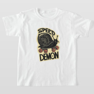 Lustige Schnecke auf Skateboard – Speed Demon T-Shirt