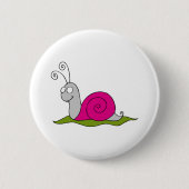 lustige Schnecke Button (Vorderseite)