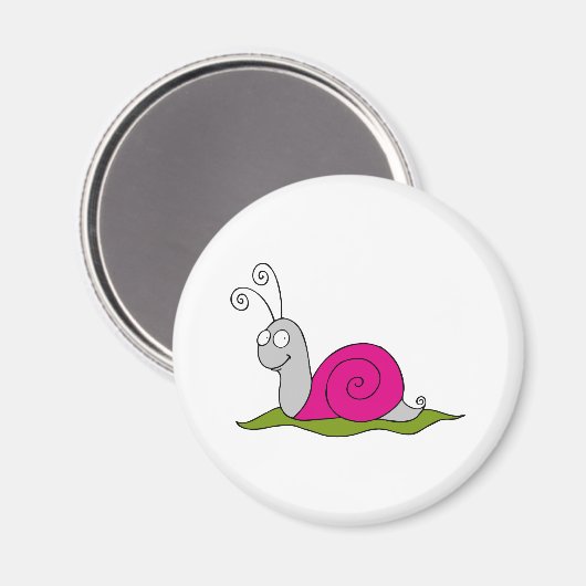 lustige Schnecke Magnet (Vorderseite/Rückseite)