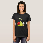 Lustige Schnecke mit Biergarten T-Shirt (Vorne ganz)