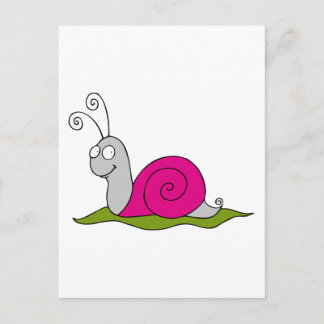 lustige Schnecke Postkarte