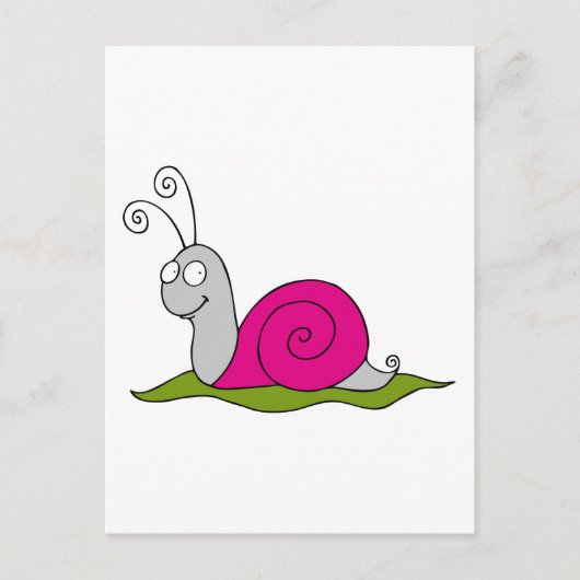 lustige Schnecke Postkarte (Vorderseite)