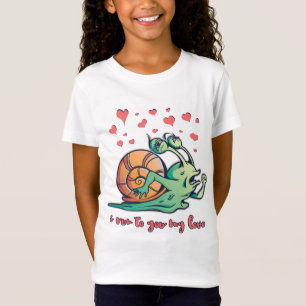 Lustige Schnecke zum Valentinstag läuft T-Shirt