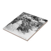 lustige Schneehundschneehunde Weihnachten Fliese (Seite)