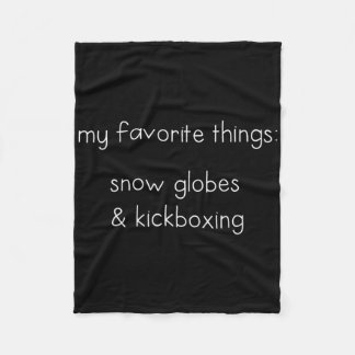Lustige Schneekugel-Geschenke für Kickbox-Fans Box Fleecedecke