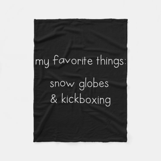 Lustige Schneekugel-Geschenke für Kickbox-Fans Box Fleecedecke (Vorderseite)