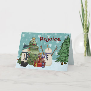 Lustige Schneemann-Weihnachtsgruß-Karte Feiertagskarte