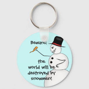 Lustige Schneemann Weihnachtsverschwörungstheorie Schlüsselanhänger