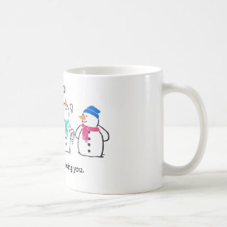 Lustige Schneemänner Kaffeetasse