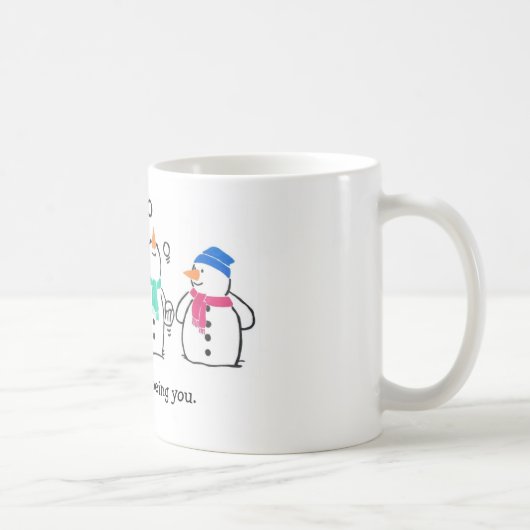 Lustige Schneemänner Kaffeetasse (Rechts)