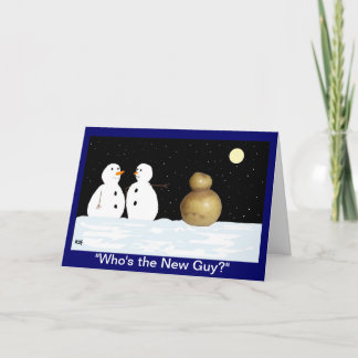 lustige Schneemannweihnachtskarte Feiertagskarte