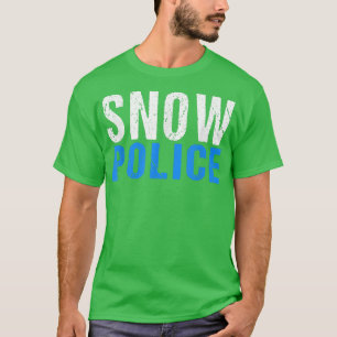 Lustige Schneepolizei Schneeräumer Schneepflugfahr T-Shirt