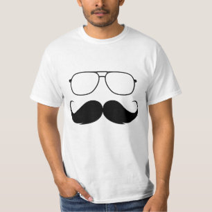 lustige Schnurrbart-Brille in Schwarz T-Shirt