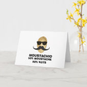 Lustige Schnurrbart-Pistazien-Grußkarte Karte (Gelbe Blume)