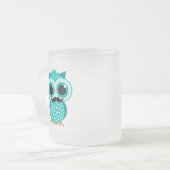 lustige Schnurrbarteule Mattglastasse (Vorderseite Links)