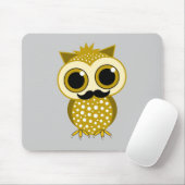 lustige Schnurrbarteule Mousepad (Mit Mouse)