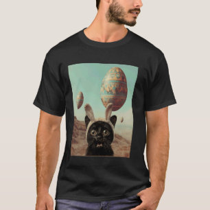 Lustige Schockkatze UFO Meme Ostereier Süße Tierli T-Shirt