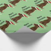 Lustige Schokoladen-Labrador Geschenkpapier (Ecke)