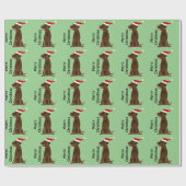 Lustige Schokoladen-Labrador Geschenkpapier (Flach)