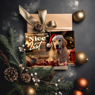 Lustige Schöne Liste Hund Haustier Weihnachten Fei Folien Feiertagskarte
