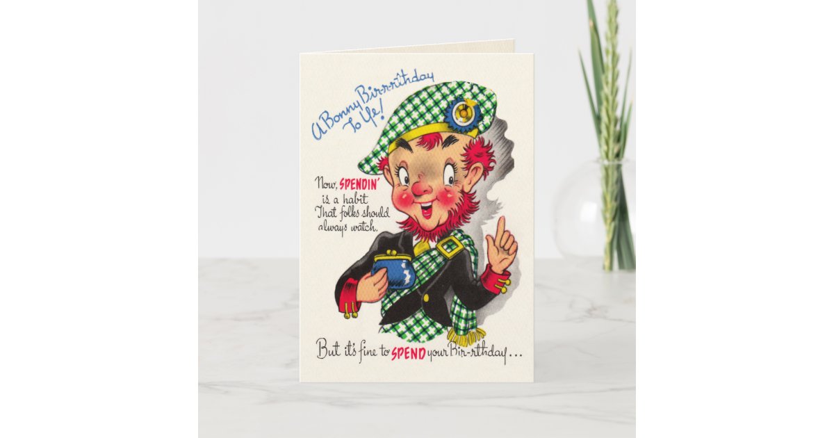 Lustige schottische GeburtstagsKarte Karte Zazzle.de