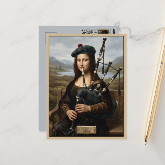 Lustige schottische Reise Postkarte (Vorderseite/Rückseite Beispiel)
