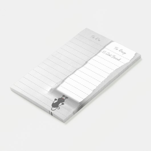 Lustige schrullige Katzen-zerreißendes Papier Post-it Klebezettel (angewinkelt)