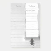 Lustige schrullige Katzen-zerreißendes Papier Post-it Klebezettel (Vorderseite)