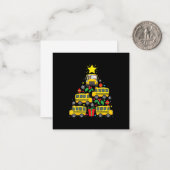lustige Schulbusfahrer Weihnachtsbaumschmuck Mitteilungskarte (Vorderseite/Rückseite Beispiel)