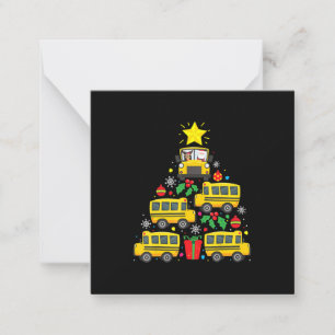 lustige Schulbusfahrer Weihnachtsbaumschmuck Mitteilungskarte