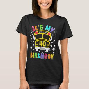 Lustige Schule 40. Geburtstagsfeier Schulbus Lehre T-Shirt
