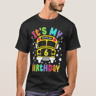 Lustige Schule 6. Geburtstagsfeier Schulbus Lehrer T-Shirt