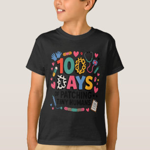 Lustige Schulkrankenschwester 100 Tage Kleben an w T-Shirt