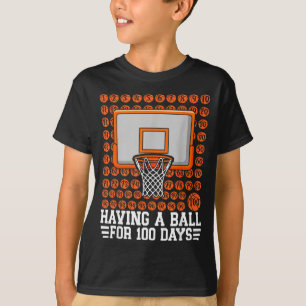 Lustige Schultage Schultag 100. Basketball 100 T-Shirt