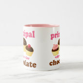 Lustige Schulvorsteher-Tasse Zweifarbige Tasse (Mittel)