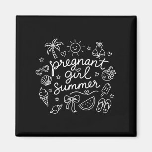 Lustige Schwangerschaft Sommer Schwangere Urlaub Magnet