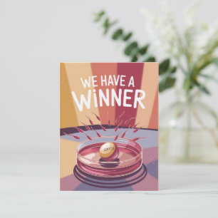 Lustige Schwangerschaftsankündigung Gewinner Feiertagskarte