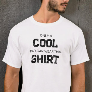 Lustige Schwarz-Weiß-Typografie-Zitat Cool Dad T-Shirt