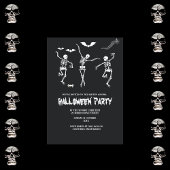 lustige schwarz-weiße Halloween Einladung