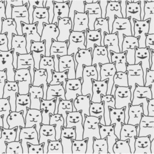 Lustige schwarz-weiße Katze modernes Muster Aufkleber
