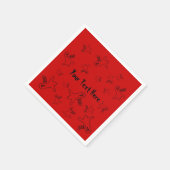 lustige schwarze Geisterschrei für halloween Serviette (Ecke)