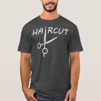 lustige schwarze Haarschneide an Barber