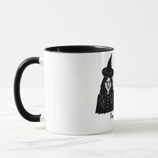 lustige schwarze Hexen beängstigend Tasse (Links)