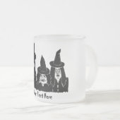 lustige, schwarze Hexen beängstigende, spukhafte H Mattglastasse (VorderseiteRechts)