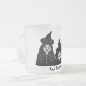 lustige, schwarze Hexen beängstigende, spukhafte H Mattglastasse (Vorderseite Links)