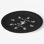 lustige, schwarze Hexen, beängstigender Halloween Pappteller (Schrägansicht)