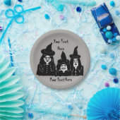 lustige schwarze Hexen beängstigender Spaß hallowe Pappteller (Party)