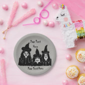 lustige schwarze Hexen beängstigender Spaß hallowe Pappteller (Party)