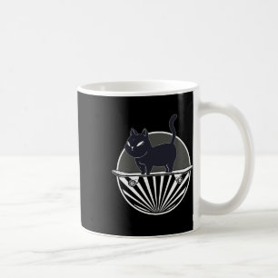 Lustige schwarze Katze auf Skateboard Retro-Skateb Kaffeetasse