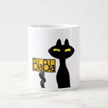 Lustige schwarze Katze " Bad Boogie - BlaBla" Tass